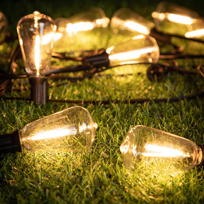 Sfeerlichtslinger voor Buiten Weerbestendig Snoer met Onbreekbare Gloeilampen Tuinverlichting Terrasverlichting IP44 Waterdicht 10 Meter Warm Wit Feestverlichting Sfeerverlichting