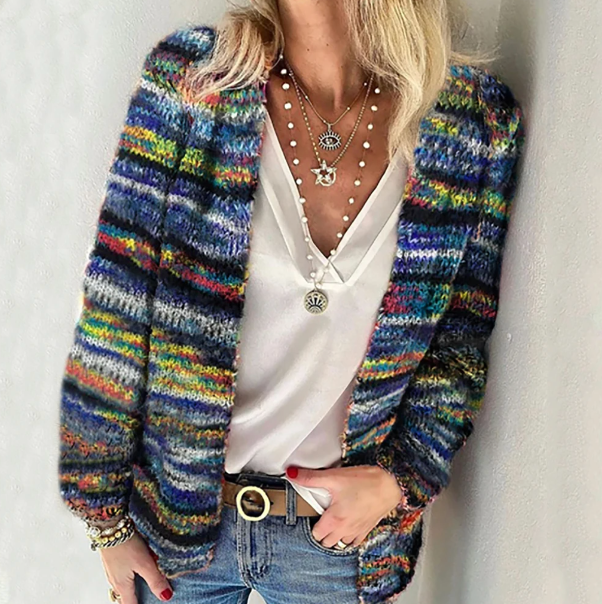 Dames Cardigan Gebreid Comfortabele Pasvorm