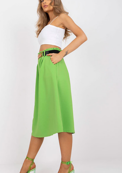Midi Rok voor Dames Hoge Taille Comfortabele Stof