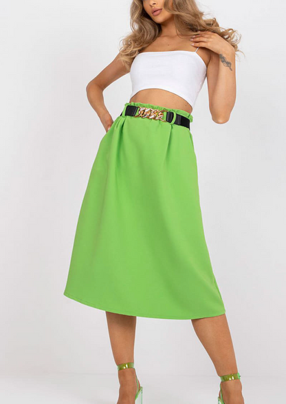 Midi Rok voor Dames Hoge Taille Comfortabele Stof