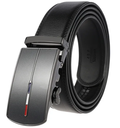 Automatische Herenriem Luxe Rundleer 3,5cm Breed Stijlvolle Gesp Elegante Broekriem Business