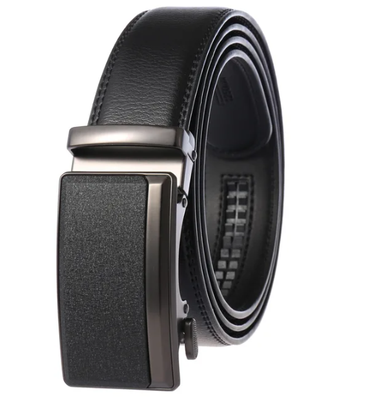 Automatische Herenriem Luxe Rundleer 3,5cm Breed Stijlvolle Gesp Elegante Broekriem Business