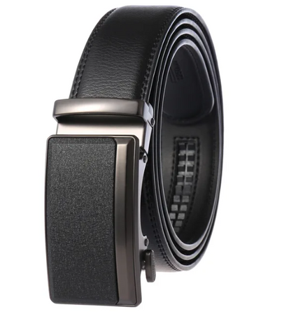 Automatische Herenriem Luxe Rundleer 3,5cm Breed Stijlvolle Gesp Elegante Broekriem Business