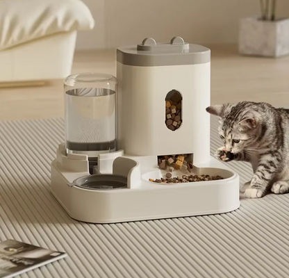 Katten Voerbak Waterfontein 2-in-1 Automatische Feeder 2300ml 1L