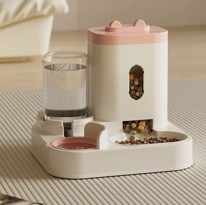 Katten Voerbak Waterfontein 2-in-1 Automatische Feeder 2300ml 1L
