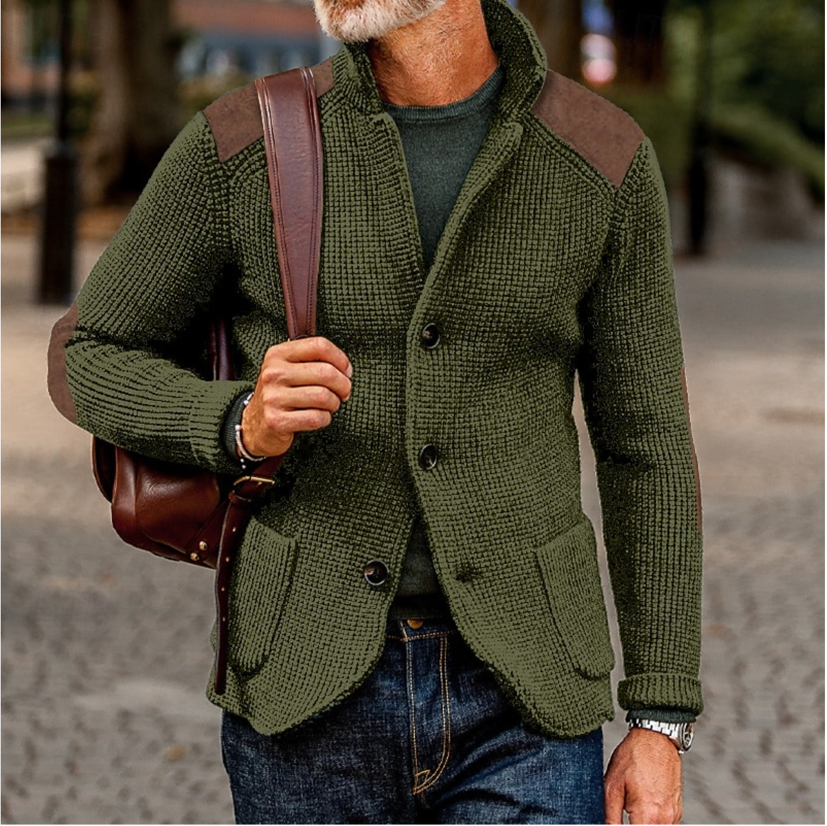 Heren Trui Warme Cardigan voor Herfst en Winter Stijlvol