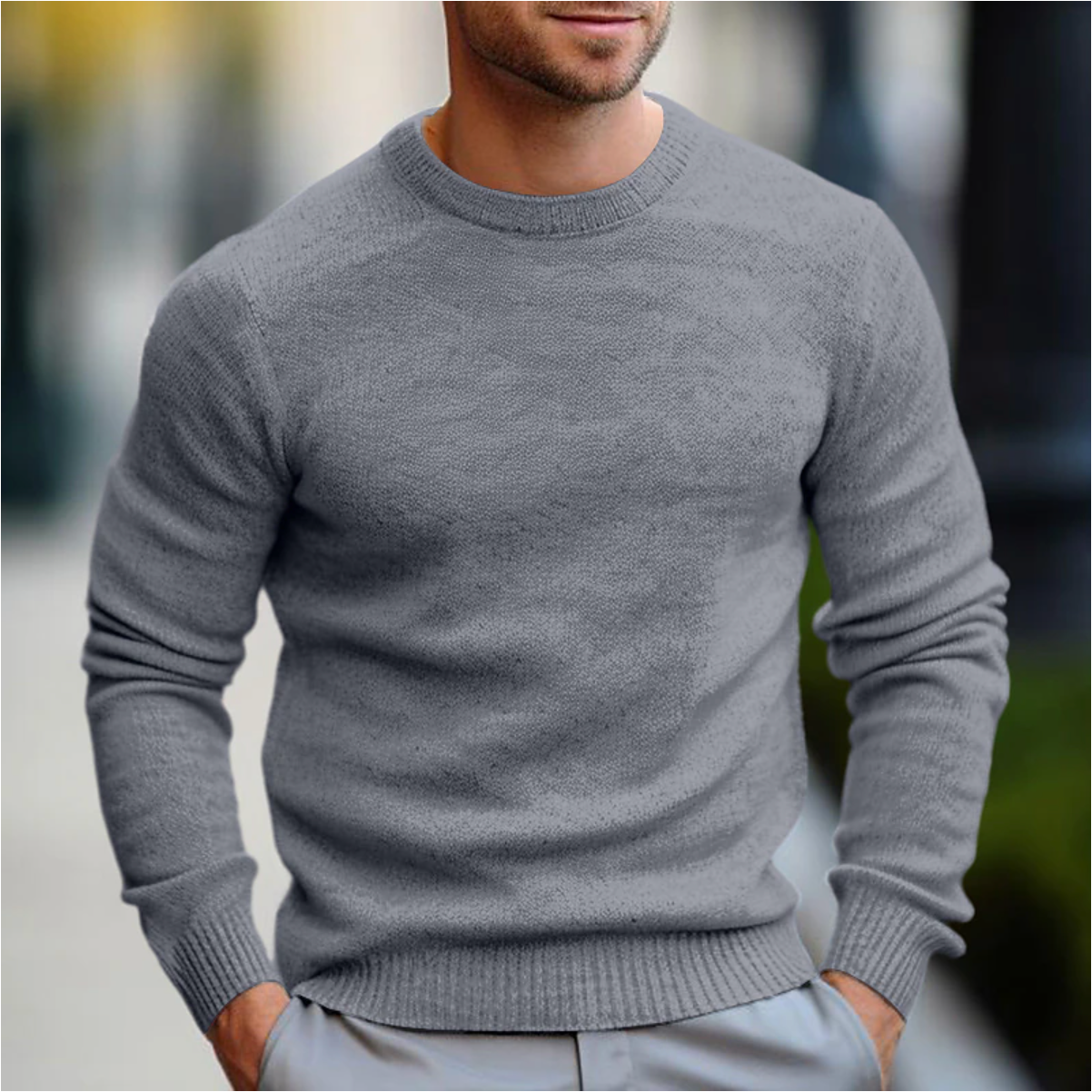 Heren Trui Ronde Hals Comfortabel Casual Stijl - StudioMarella