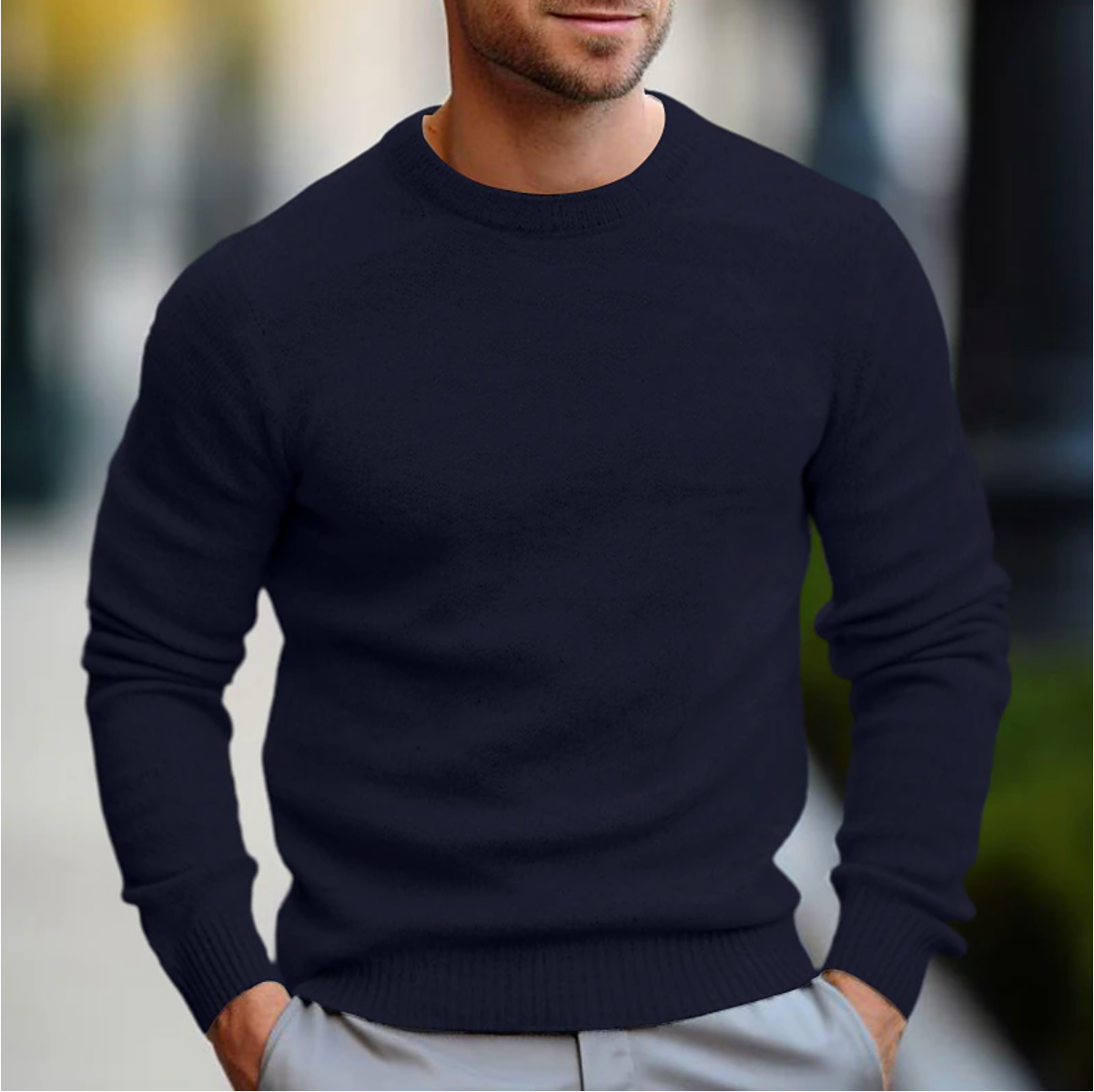 Heren Trui Ronde Hals Comfortabel Casual Stijl