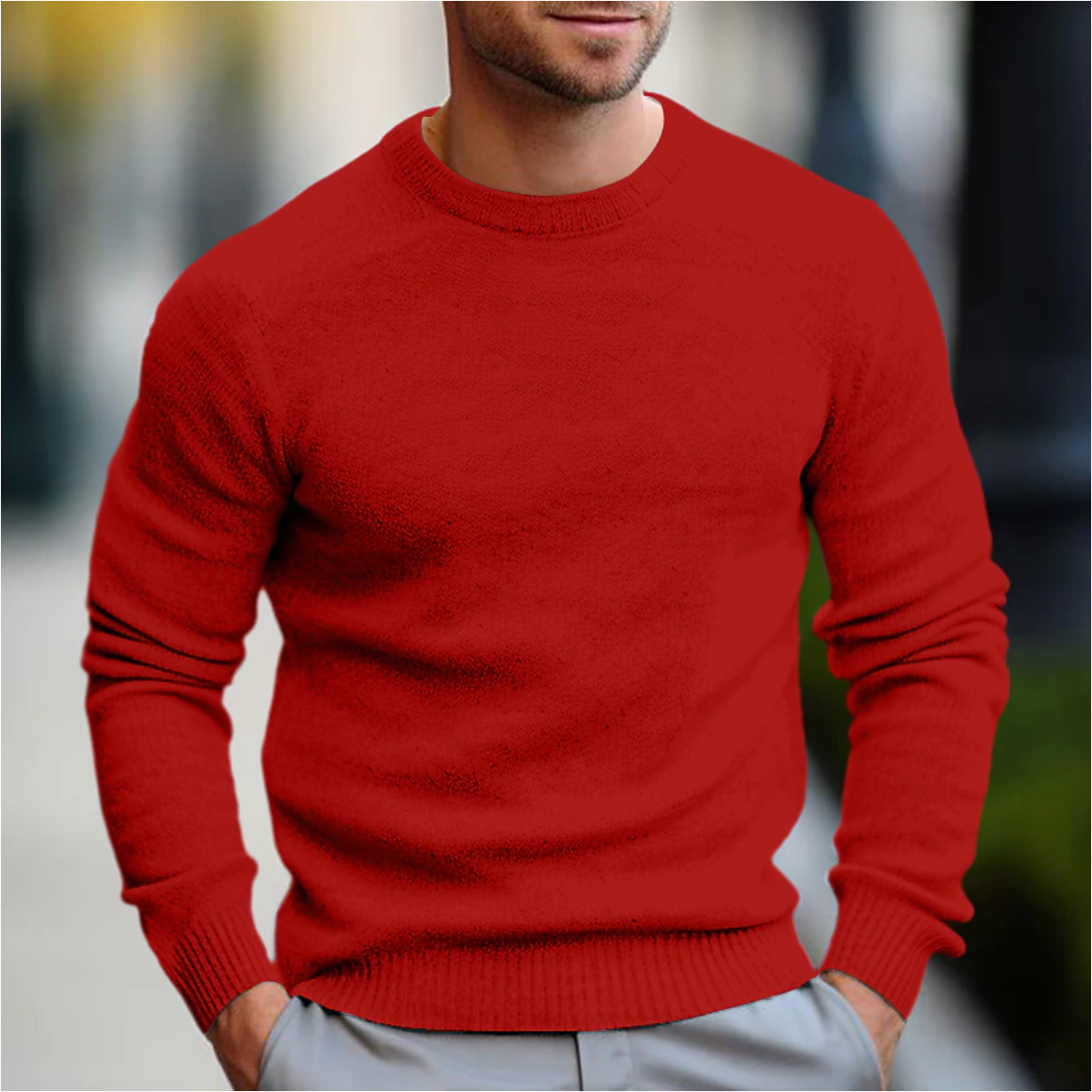 Heren Trui Ronde Hals Comfortabel Casual Stijl