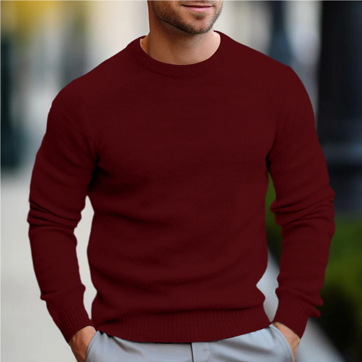 Heren Trui Ronde Hals Comfortabel Casual Stijl