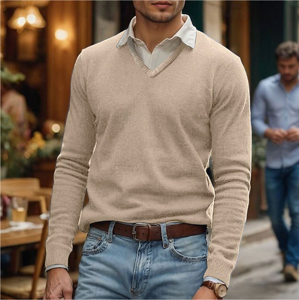 Heren Trui V-Hals Elegant Comfortabel - StudioMarella