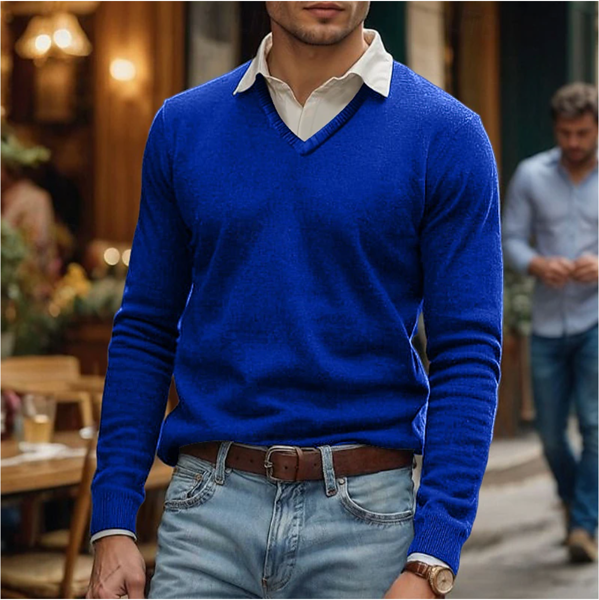 Heren Trui V-Hals Comfortabel en Stijlvol