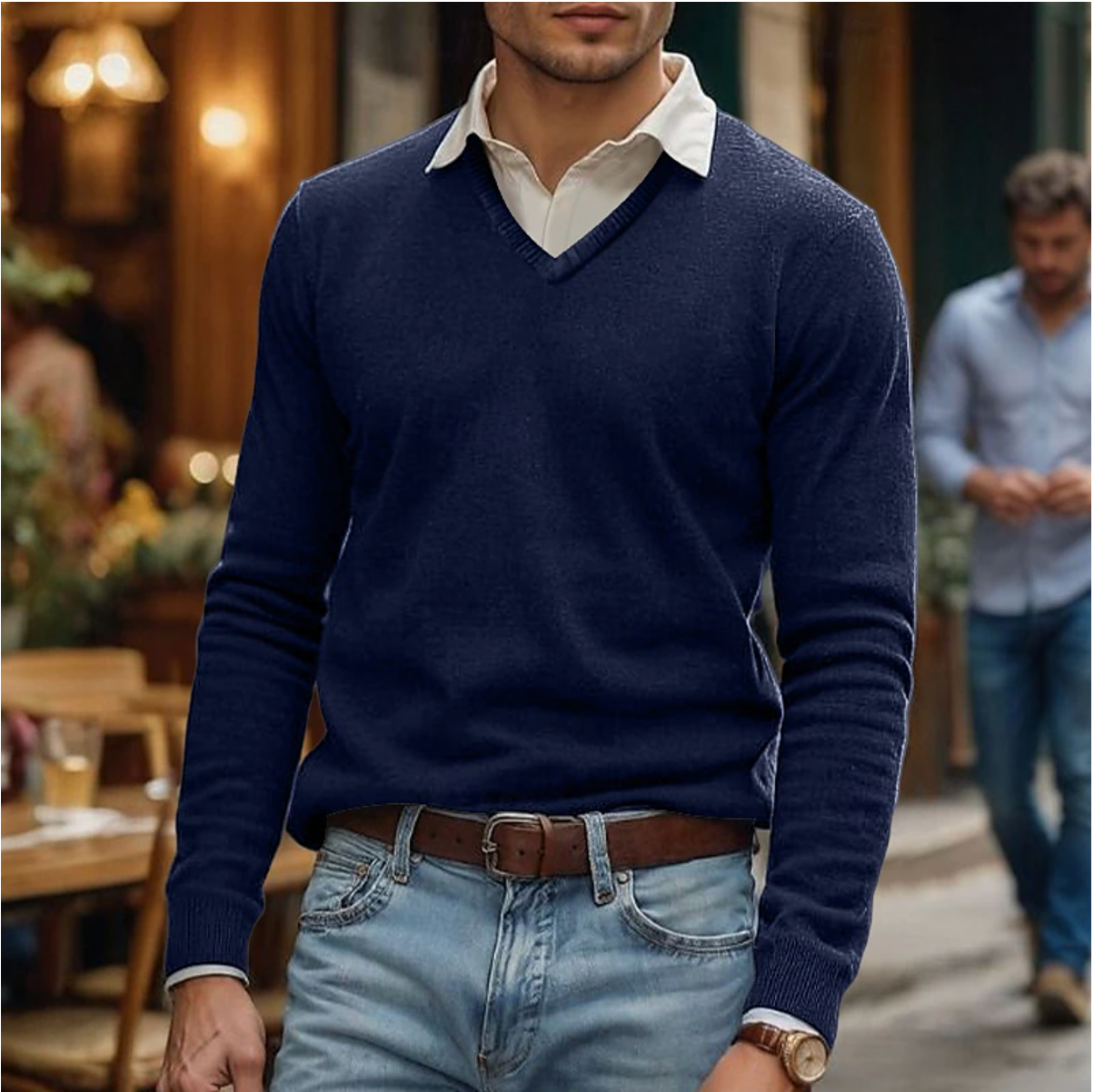 Heren Trui V-Hals Elegant Comfortabel