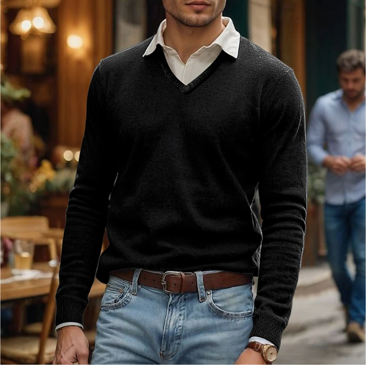 Heren Trui V-Hals Elegant Comfortabel