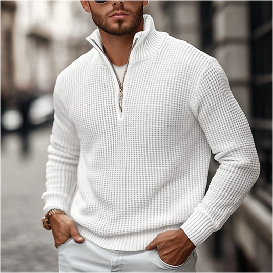 Heren Sweater Lichtgewicht Met Rits Comfortabel - StudioMarella