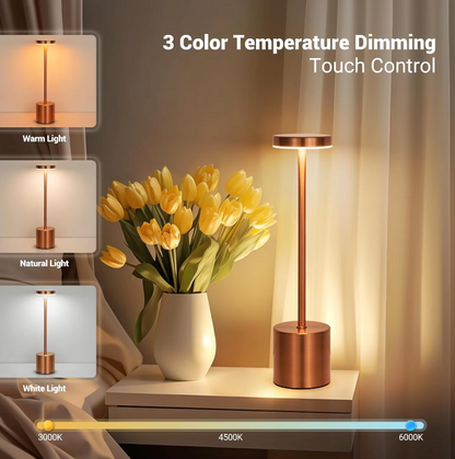 LED Tafellamp Draadloos Oplaadbaar met Touch Sensor – Dimbare Design Tafellamp