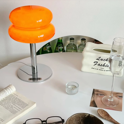 Bauhaus Tafellamp Glas Design Italiaans Dimbaar LED Nachtlamp USB