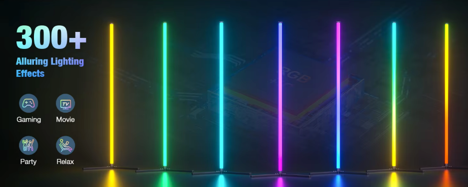 Slimme RGB Vloerlamp 150cm Dream Kleur Dimbaar App Bluetooth