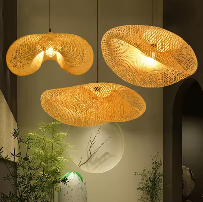 Bamboe Hanglamp Japans Design Handgeweven 40-80cm E27