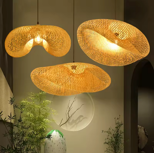 Bamboe Hanglamp Japans Design Handgeweven 40-80cm E27