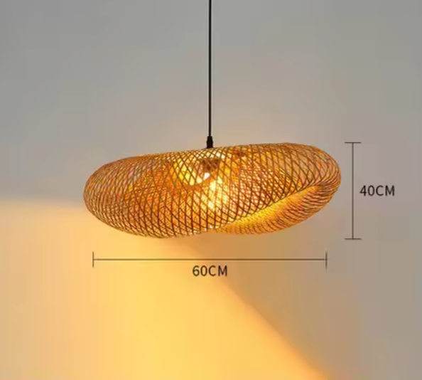 Bamboe Hanglamp Japans Design Handgeweven 40-80cm E27