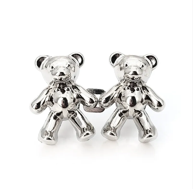 Verstelbare Tailleknijper Beer Metaal Decoratief Broekclip Herbruikbaar Unisex Mode Accessoire Kledingclip