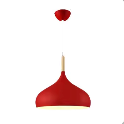 Scandinavische Hanglamp Aluminium Hout Design E27 Kleuren 24cm