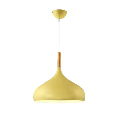 Scandinavische Hanglamp Aluminium Hout Design E27 Kleuren 24cm