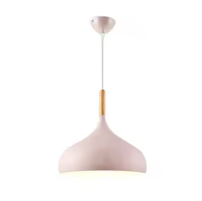 Scandinavische Hanglamp Aluminium Hout Design E27 Kleuren 24cm