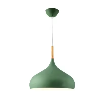 Scandinavische Hanglamp Aluminium Hout Design E27 Kleuren 24cm