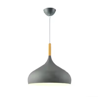 Scandinavische Hanglamp Aluminium Hout Design E27 Kleuren 24cm