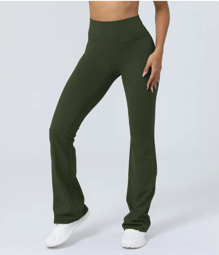 Vrouwelijke Leggings met V-hals Zwart Glad