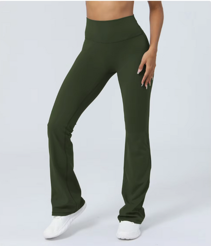 Vrouwelijke Leggings met V-hals Zwart Glad