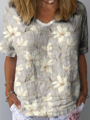Bloemenjurk V-hals Zomerse Jurk voor Vrouw - StudioMarella