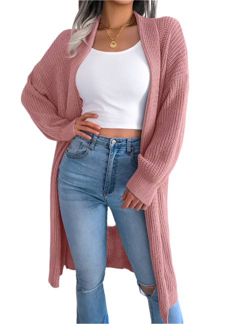 Dames Kasjmier Vest Gebreid Lange Mouwen Zacht Warm - StudioMarella