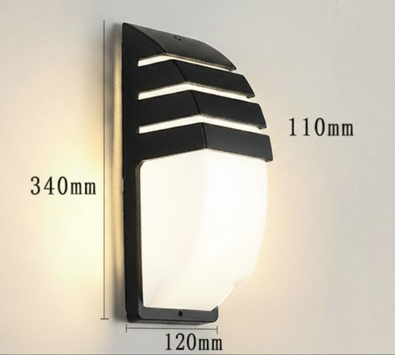Buitenlamp Met Bewegingssensor LED IP65 Zwart Aluminium Wandlamp