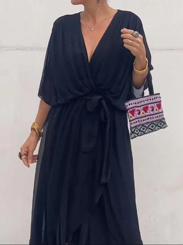 Elegante Chiffon Jurk voor Feesten en Ceremonies