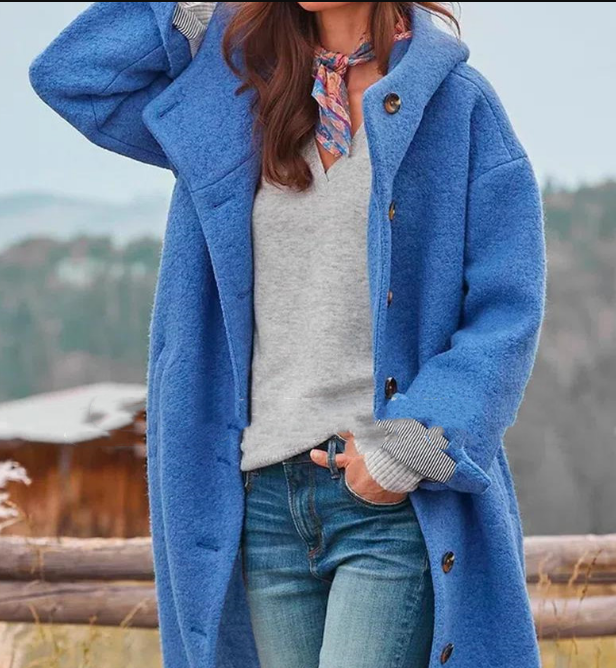 Lange Warme Jas voor Heren en Dames Casual Stijl