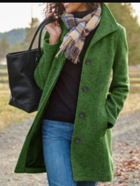 Lange Warme Jas voor Heren en Dames Casual Stijl