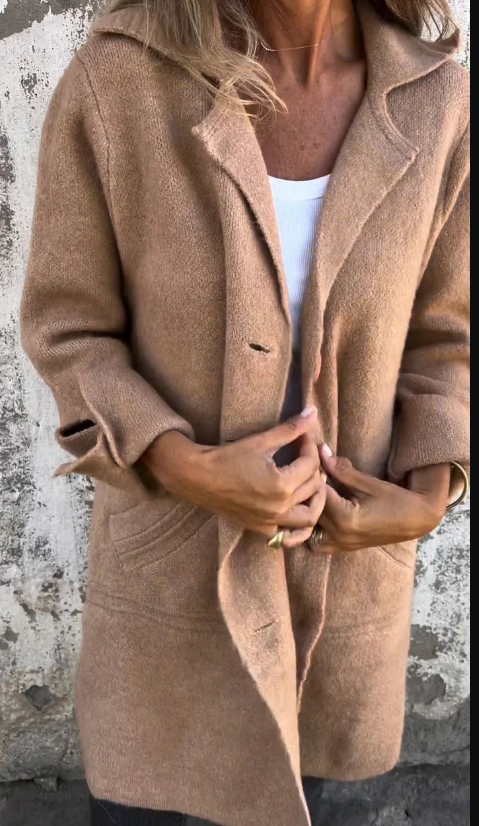 Lange Warme Jas voor Heren en Dames Casual Stijl
