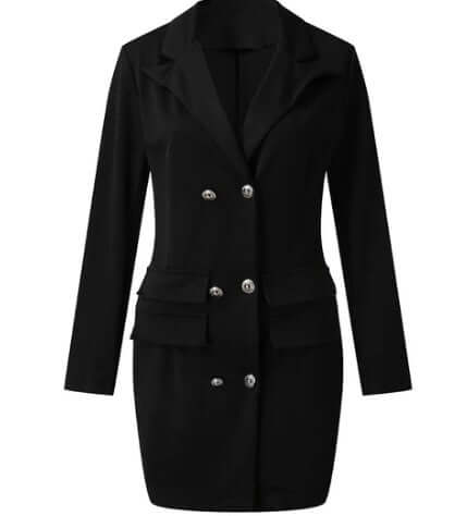 Dames Blazerjurk Zakelijk Elegant met Dubbele Knopen