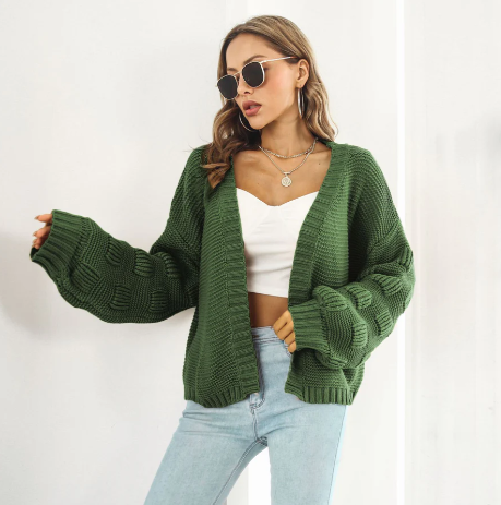 Vrouwelijke Vest met Lange Mouwen Warm en Stijlvol