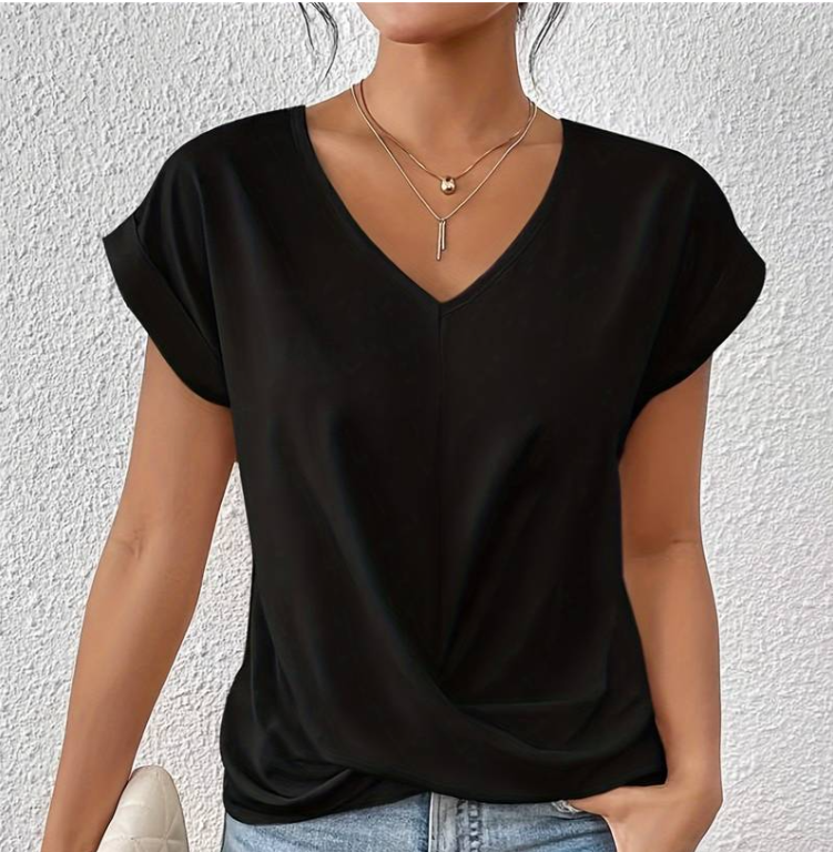 V-Hals Top voor Vrouw Casual Gewikkeld Model