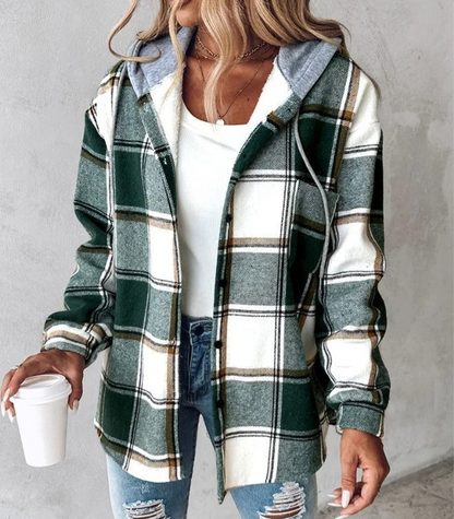 Damesjas met Capuchon - Warme Overshirt voor Herfst en Winter