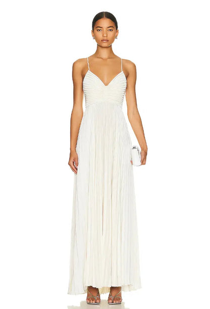 Lange Maxijurk Zomerjurk voor Vrouw Elegant Stijl