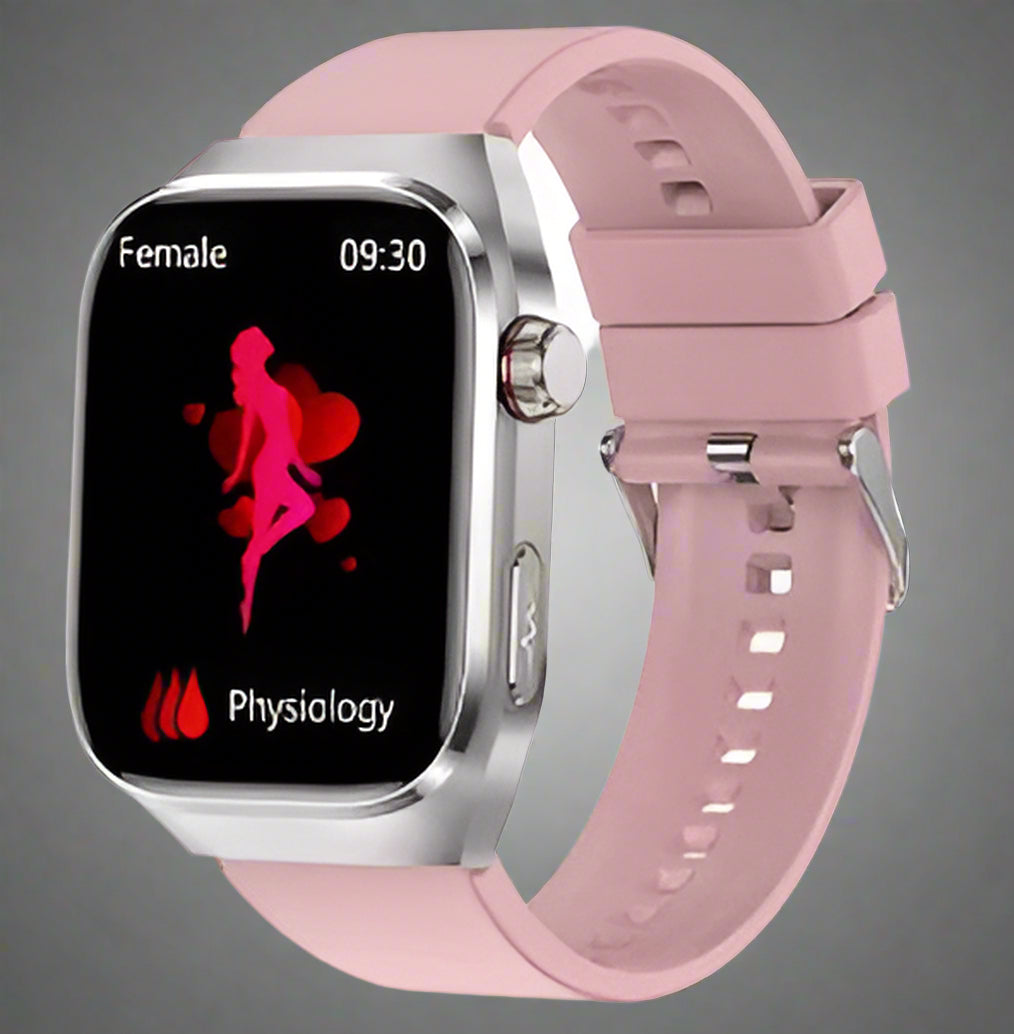 Multifunctioneel Smarthorloge met Hartslagmeter ECG Bloedglucose Tracker Bluetooth Bellen Gezondheidsmonitor AMOLED Display Draadloos Opladen