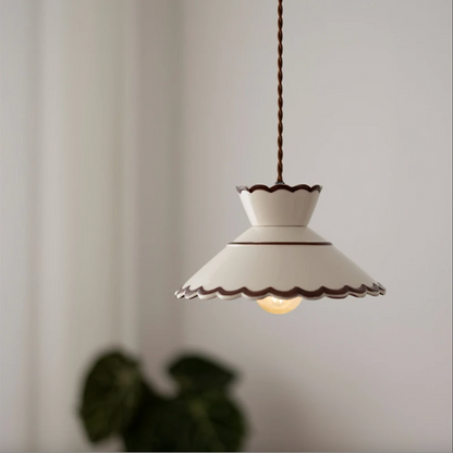 Hanglamp Eettafel Keramiek Handgeschilderd Bloemmotief Koperen Fitting E27 Inclusief Lichtbron 4 Dessins