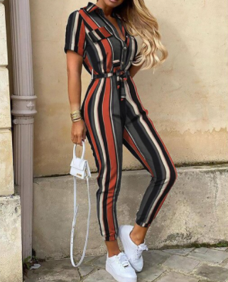 Jumpsuit Elegante Knoopsluiting Minimalistisch Design