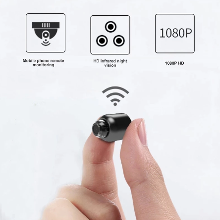 Waterdichte Mini Beveiligingscamera met Nachtzicht WiFi 1080P HD 160° Brede Hoek