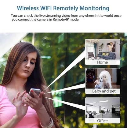 Waterdichte Mini Beveiligingscamera met Nachtzicht WiFi 1080P HD 160° Brede Hoek